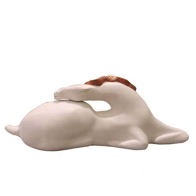 现代简约创意树脂马摆件样板房售楼处桌面茶几玄关树脂摆件,收纳整理,烫衣板及配件,淘宝优惠券,粉丝福利购,淘宝优惠卷