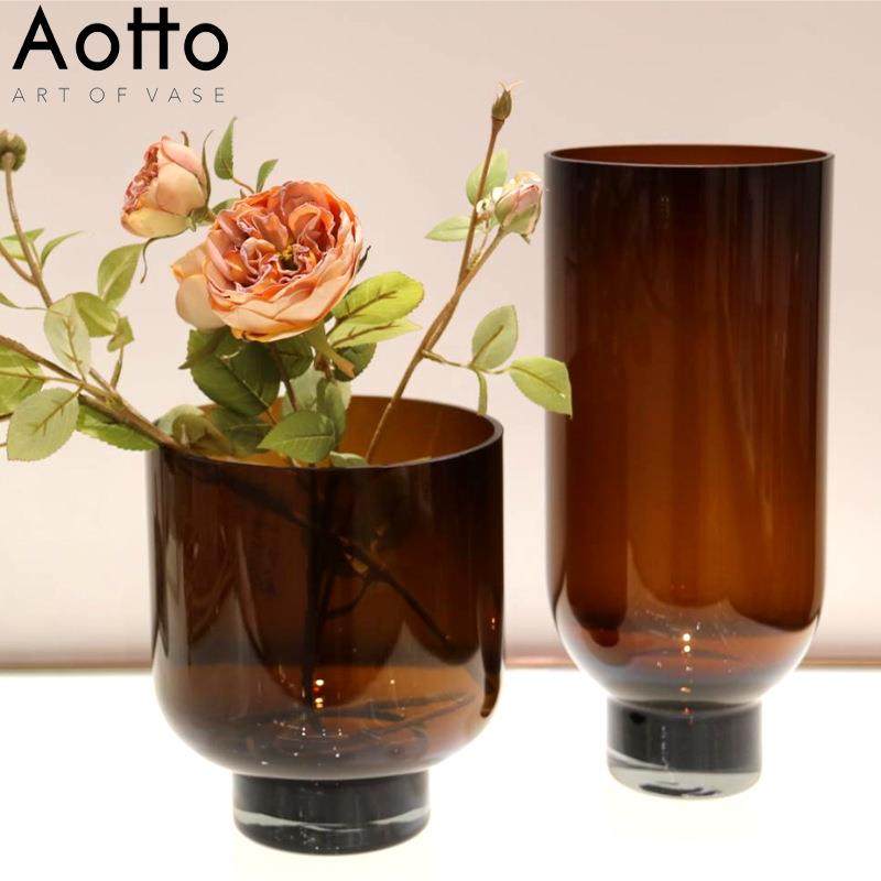 欧格丽琥珀色大号玻璃花瓶家居软装桌面装饰品摆件仿真花卉插花瓶,机械设备,其他机械设备,淘宝优惠券,粉丝福利购,淘宝优惠卷