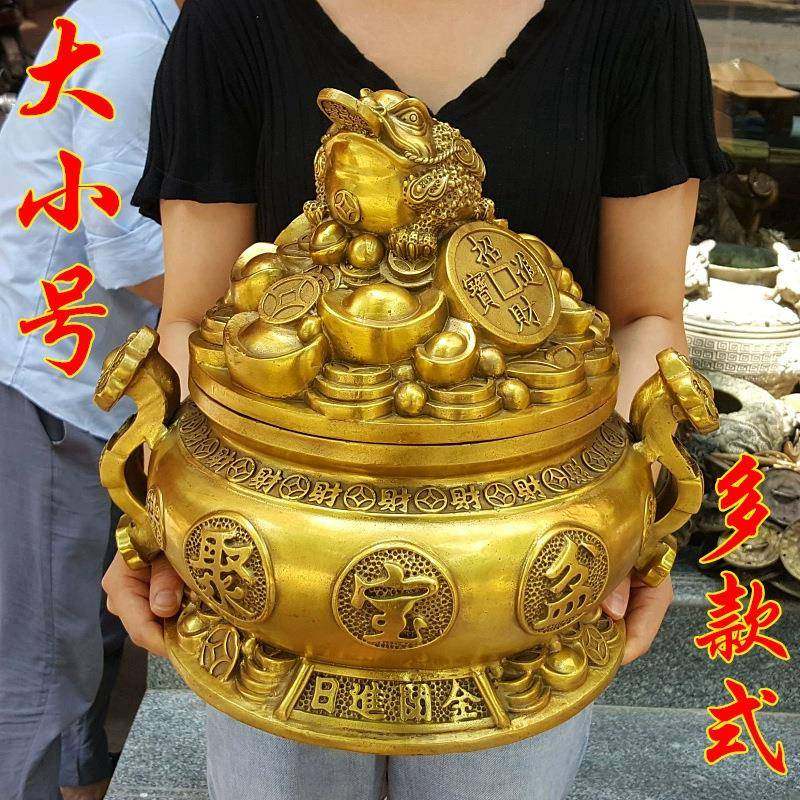 纯铜聚宝盆摆件精工如意聚宝盆金蟾带盖子日进斗金元宝盆家居摆设,农用物资,其他肥料,淘宝优惠券,粉丝福利购,淘宝优惠卷