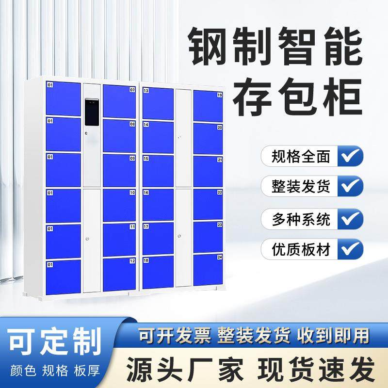 华睿星智能电子存包柜人脸识别条码刷卡指纹锁商场超市行李包裹寄