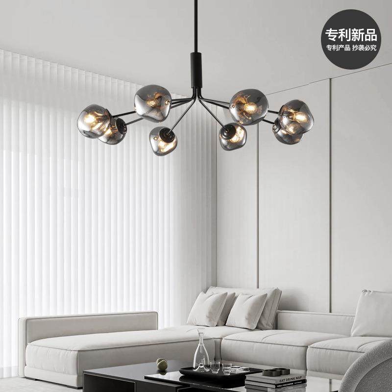 全铜魔豆北欧客厅灯极简设计师分子吊灯餐厅饭厅灯饰轻奢卧室灯具