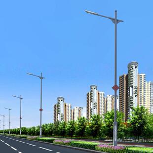 led路灯户外单臂灯双臂灯工程路灯杆农村道路照明灯市电路灯