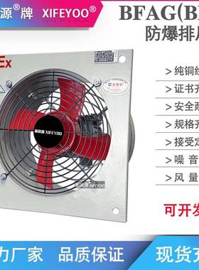 BFAG(BFS)-250防爆排风扇前方后圆换气扇功率0.12KW风量1500m³/h