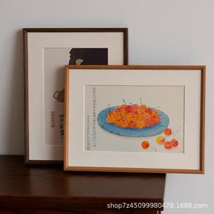 实木直角画框打印照片挂墙装裱大字画相框20寸任意尺寸书法框