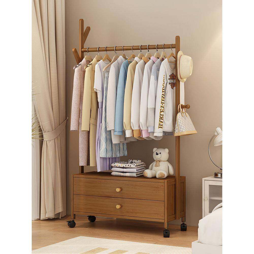 挂衣架子卧室落地可移动简易衣帽架家用客厅现代简约衣服收纳衣柜