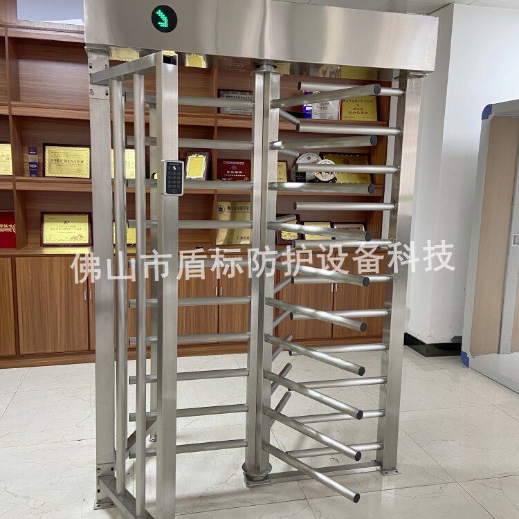 封闭式小区全高转闸门上海北京景点车站单向手动旋转门防尾随转闸