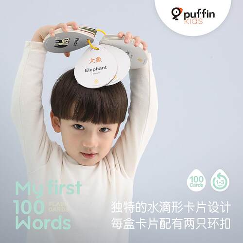 PuffinKids海鹦识字卡幼儿认字儿童有声发音早教英语单词拼音卡片
