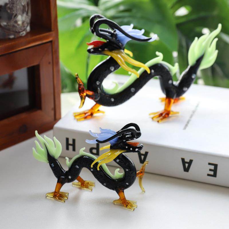 创意龙年摆件造型桌面玻璃小摆饰客厅书桌家居彩色中国龙玻璃摆件,3C数码配件,其它配件,淘宝优惠券,粉丝福利购,淘宝优惠卷