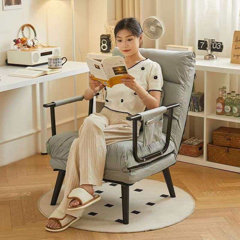 坐睡两用椅折叠躺椅午休床折叠可躺椅办公室电脑椅家用休闲靠背椅