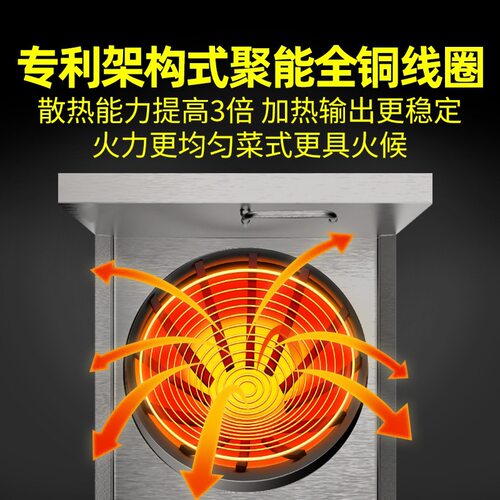 商用电磁炉大锅灶大功率炒菜食堂餐厅电炒炉商业电磁灶商用猛火灶