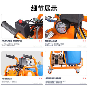 多功能水泥注浆机JS液体卷材底油一键启动水泥机大功率电机喷涂机