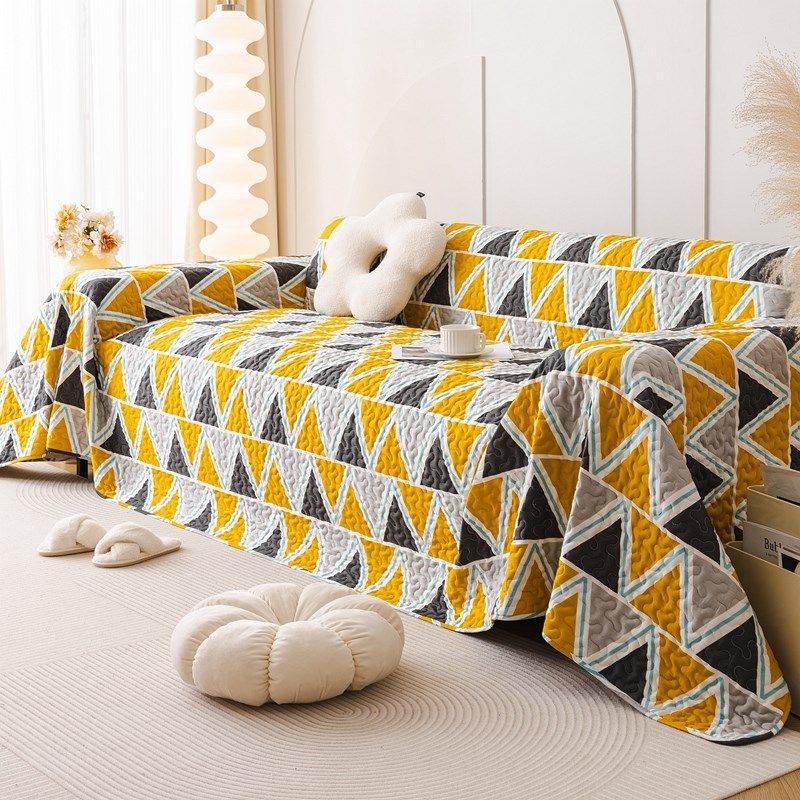 纯棉防滑沙发盖布巾沙发毯盖巾全包万能沙发套罩四季通用沙发坐垫