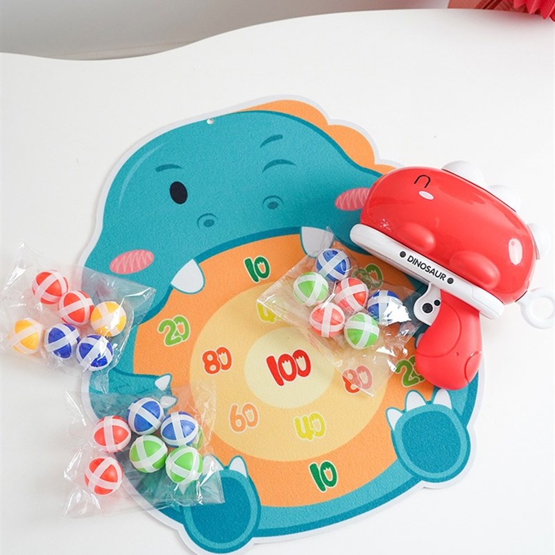 顺便买卖恐龙球球枪标靶弹射粘粘球接亲游戏道具堵门伴郎堵门玩具