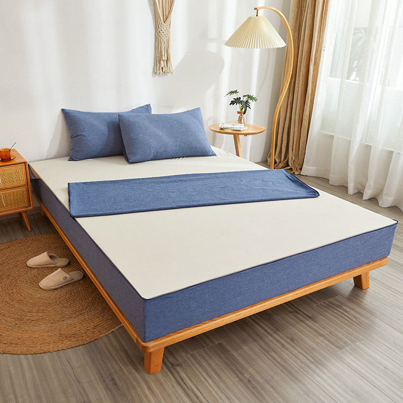 纯棉全包床笠水洗棉乳胶床垫床套席梦思保护罩拉链款全棉六面床罩