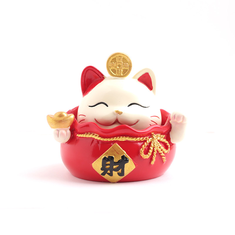 高档招财猫汽车摆件中控台装饰用品摇头车载可爱办法桌摆件公仔