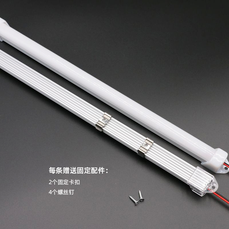 led硬灯条12v2835贴片超亮长条灯橱柜展示柜车用防尘防雾照明灯管