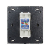 86型六类电脑网线插座网口网络面板千兆宽带模块单电脑双电脑四口