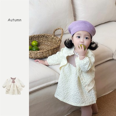 女童连衣裙子女宝宝秋装超萌公主婴儿衣服秋季一周岁礼服套装秋天