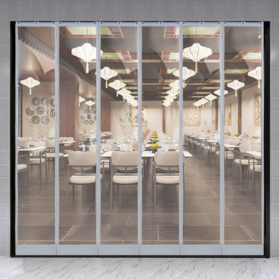 饭店门帘透明空调隔断帘子磁吸自吸店铺商用挂帘塑料挡风pvc软帘