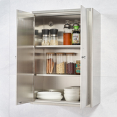 304不锈钢浴室吊柜墙壁柜厨房经济壁挂柜轻奢卫生间挂墙式 储物柜