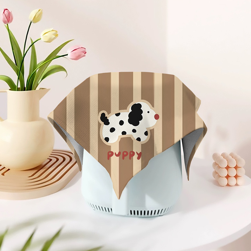 超萌宠物多功能盖布空气炸锅咖啡机防水防尘罩厨房百搭短毛绒盖巾