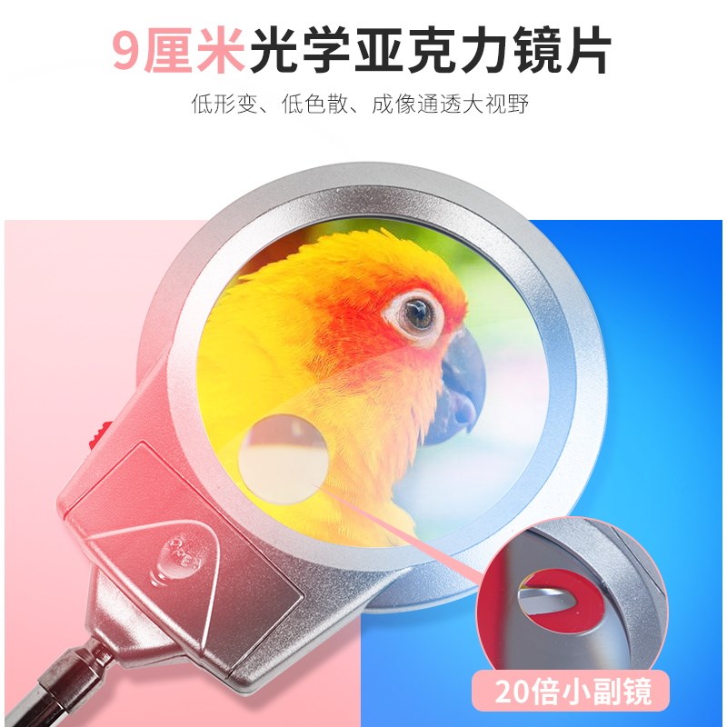 拜斯特台式阅读放大镜10倍带LED灯老人儿童阅读学习钟表机械维修