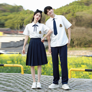 初中生朗诵合唱演出服校服套装 学院风小学生运动会班服毕业照服装