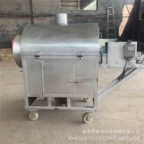 油坊配套芝麻电炒锅 杏仁恒温翻炒机 滚筒式炒货机厂家
