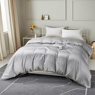 被新款 全60支贡缎长绒棉套单件EHA纹斜素色纯色单棉被罩