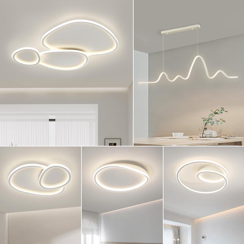 铭琢灯饰吸顶灯客现代简约大MZ7119气鹅石创意智能卵全屋灯具套厅