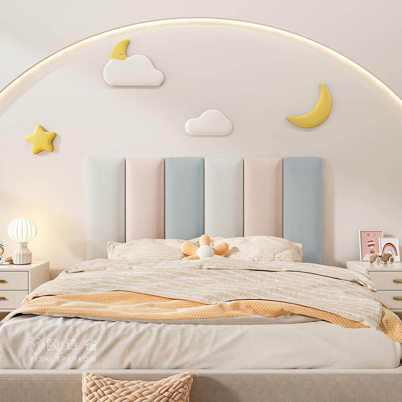 床头靠垫软包科技布儿童房防无榻榻米壁床头靠CT01背板撞软包防撞