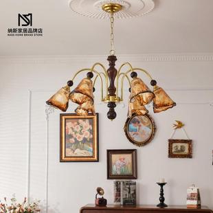 法式 中古眼风客厅南吊灯高级感大厅主灯餐洋风复古Z88533全光谱护