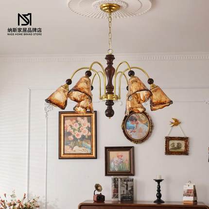 法式中古眼风客厅南吊灯高级感大厅主灯餐洋风复古Z88533全光谱护