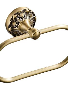 铜古CAC毛巾环欧式田园仿古风仿仿古环复古格毛巾纸巾杆