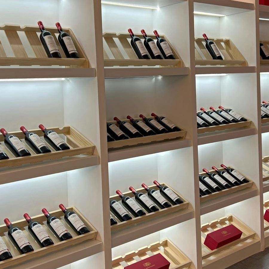 F9558658创意架酒架件实木红酒展示摆架高档家用葡红萄酒斜放酒瓶