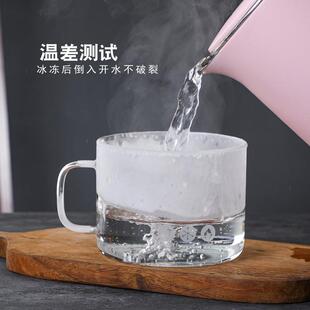 大号透明把手泡面式碗带盖学HGW生宿微波炉日热沙拉耐玻璃碗煮面