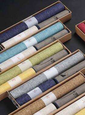 禅意布桌桌WNX旗套装新中式茶席台棉麻防茶水茶桌布餐布艺长桌条