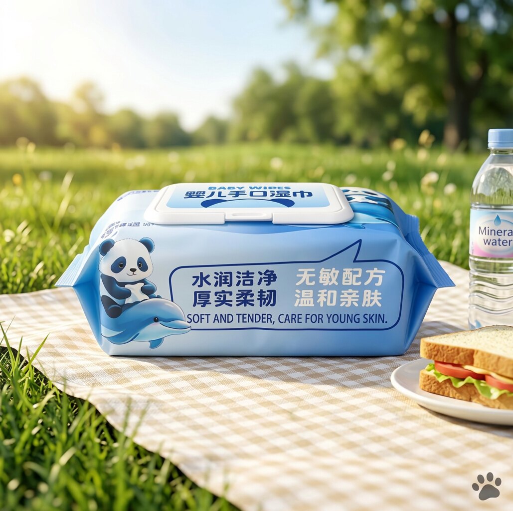 【葵妈专属】大包凯努熊湿巾手口用学生随身携抽取式图片