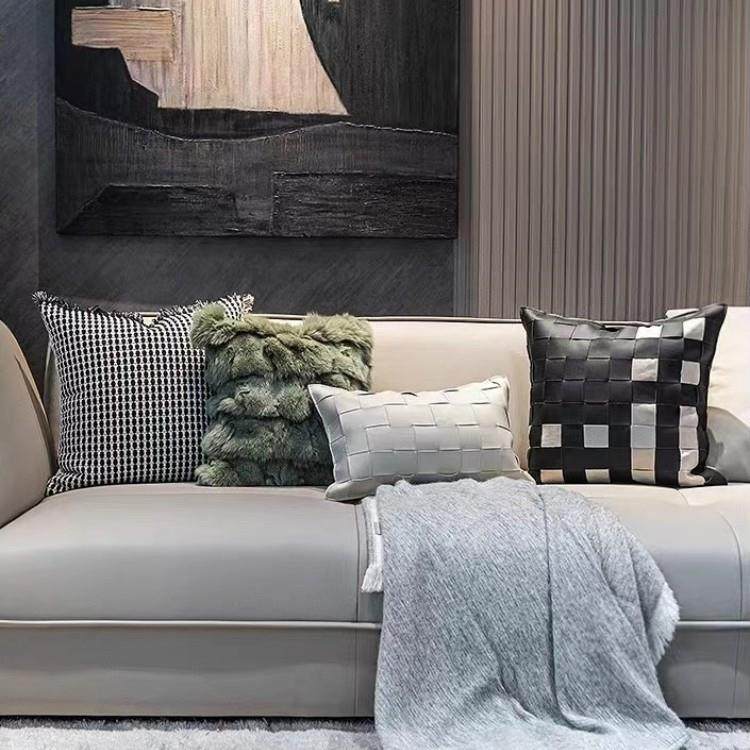 样板房抱枕轻奢简约现代软装沙发客厅靠垫方枕样板间酒店抱枕