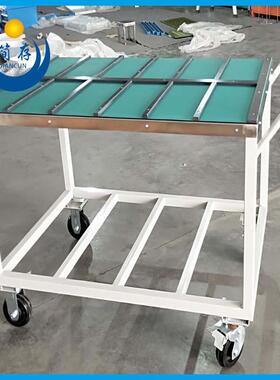 简存防静电不锈钢推车 黑色电木板桌面移动作业车 方管维修工具车