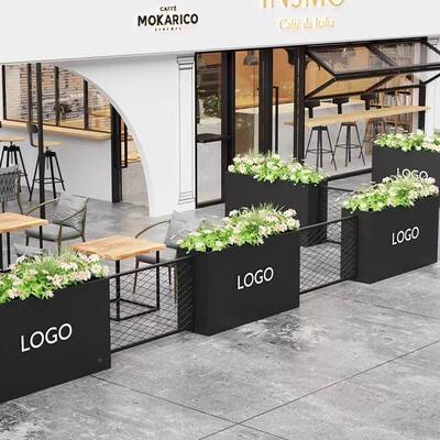 不锈钢槽围栏花售楼003部室隔断花坛庭院网格金铁艺户外花箱属外