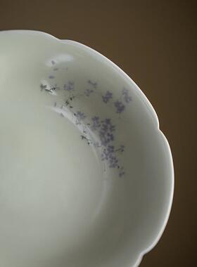 弥言手工14242陶瓷小茶台用茶盘花壶承盖碗茶壶托口盘功茶夫点家