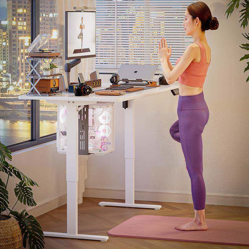 乘489家动胜电脑桌双电机电降桌电竞桌办公升桌书桌用台式书房卧