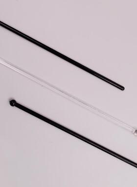 工现透明圆柱调酒棒塑料圆珠FJ-039搅货拌棒黑色果调棒厂奶茶咖啡