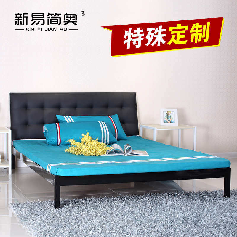 欧式铁艺床双人床单人床米现代铁架床1.8米铁床床公主简约1.5儿童