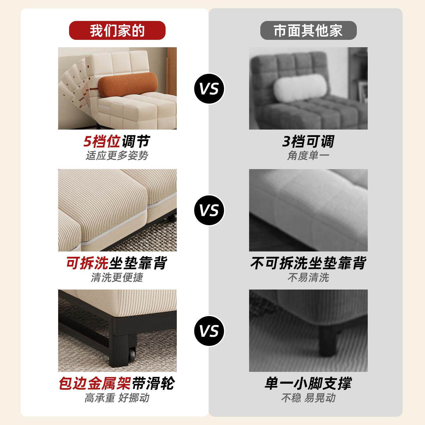 多功能折叠沙发床一体两小户型客厅台阳卧室奶油单人床20用6新521