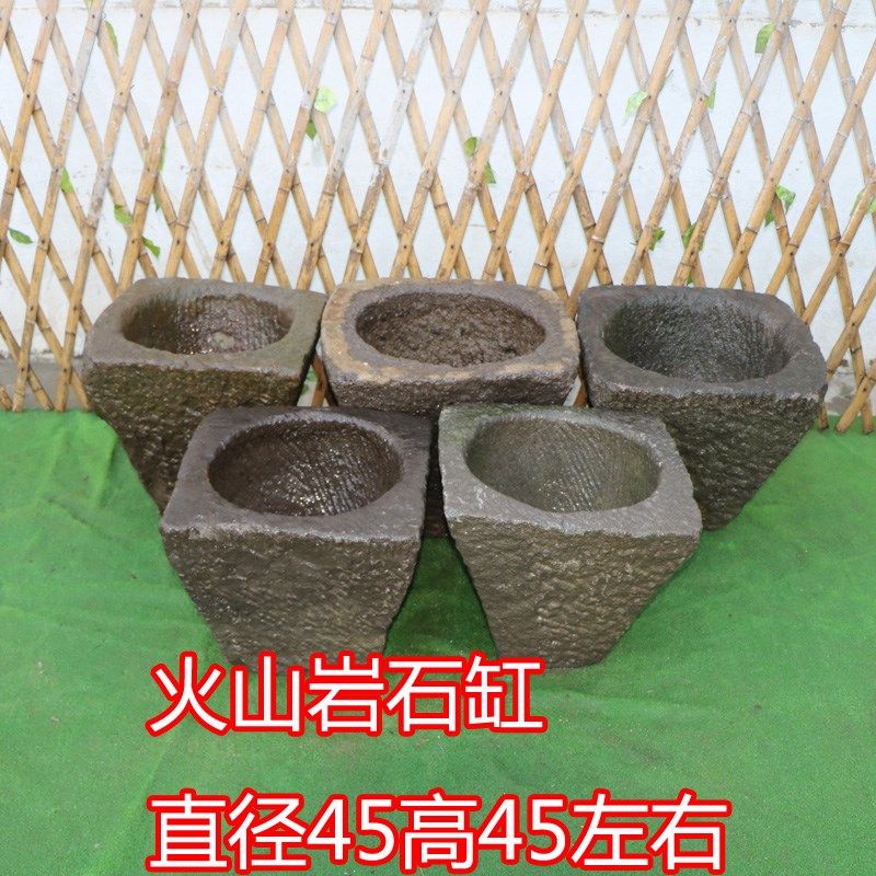 农村老石臼捣米臼老石缸庭院老石器摆件圆石槽捣辣椒糍粑老石磨