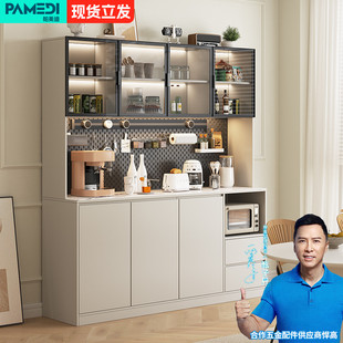 纯实木餐边柜一体整墙客厅储物柜现代简约轻奢厨房橱柜客厅置物柜