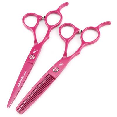 6.0寸漆黑红色黑色左手剪平剪剪直剪牙剪打烤薄左撇NEPURLSO子剪