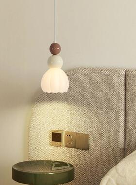 灯高级感油全14707奶光谱儿童房头小吊时尚简约护床眼节能卧室吊